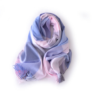 Fresh Accessories Plaid Scarf Lilac