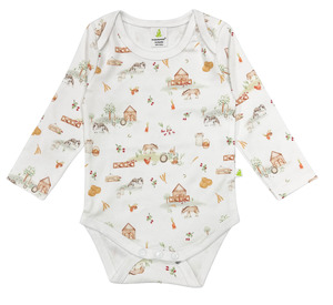 Baby Gifts: Imababywear Long Sleeve Bodysuit -Little Farm
