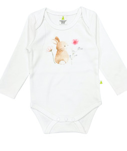 Imababywear Long Sleeve Bodysuit - Basil Bunny