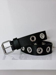 Lemon Tree Eyelet Belt Jet