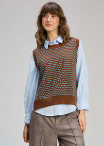 Zaket Plover: Zaket & Plover Textured Tank - Coffee