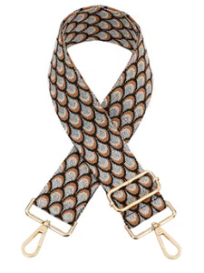 FA Bag Strap - Scallop Black Gold