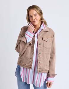 Denim Jackets: Elm Tilly Jacket - Timeless Taupe