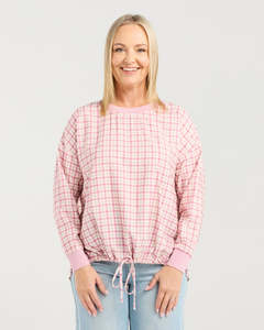 Seduce Isla Top - Pink Gridlock