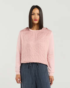 Et Alia Smith Top - Blush Pinstripe