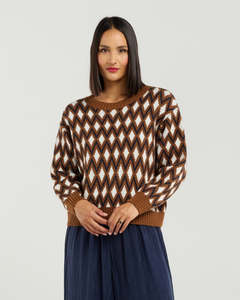 Et Alia: Et Alia Tilda Jumper - Ink Argyle