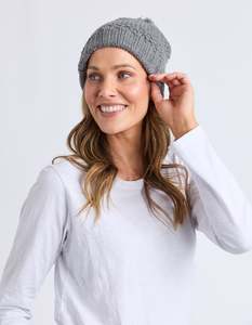 Hats: Elm Berry Beanie - Grey Marle
