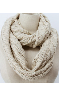 Frontier Snood Cable Knit Oats