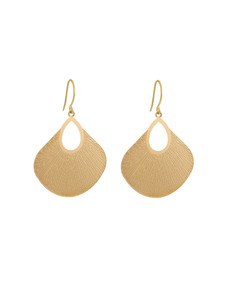Jewellery: TT - Gold Uchiwa Earrings