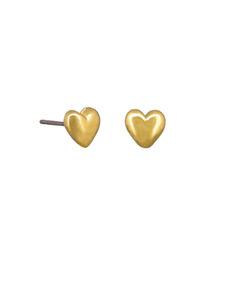 Jewellery: TT - Gold Pixie Heart Stud Earrings