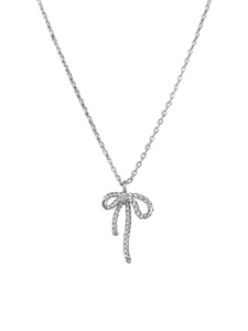 Jewellery: TT - Silver Rope Bow Necklace