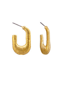 TT - Gold Drew Hoop Earrings