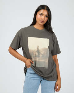 All About Eve Yellowstone Relaxed Tee - Charcoal