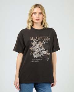 All About Eve Silverton Relaxed Tee - Washed Black