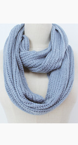 Frontier Snood Plain Knit Slatey Blue