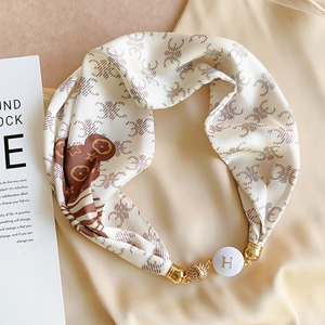 Fresh Accessories Neck Scarf - Pearl Cocoa Delight