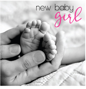 Affirmations card - New Baby Girl