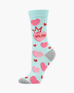 Socks: Bamboozld Womans Socks - Hearts for Mum (size 2 - 8)