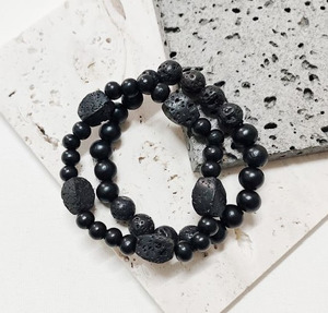 SHE Black Resin Bracelets