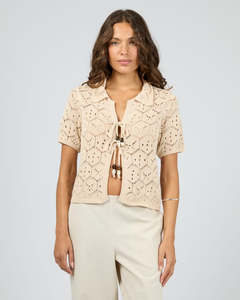 Silent Theory Nina Crochet Top - Natural