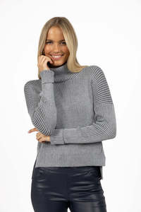 Humidity Ribbed Sweater - Grey Mix