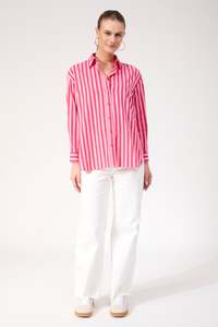 Haven Monterosa Stripe Shirt - Hot Pink