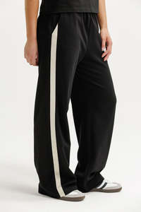 Homelee Palazzo Pants - Black and Sand