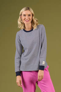 Charlie Jane Endeavour Top - Midnight Stripe