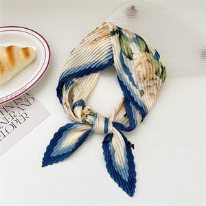 Fresh Accessories Neck Scarf Pleated -Hydrangea Blue