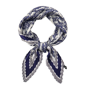 Fresh Accessories Neck Scarf Pleated -Navy Blue