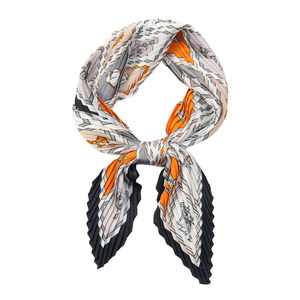 Fresh Accessories Neck Scarf Pleated - B/W Orange