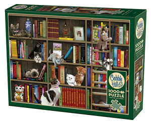 Gifts For Him: Logical Kitty Librarians 1000 Piece Puzzle