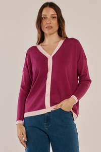 Betty Basics Hampton Cardigan - Pink