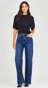 Clothing: Junkfood Jeans Maddie Dark Blue Short Stuff