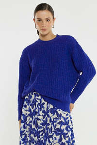 Sass Clothing Kira Cable Jumper - Cobalt