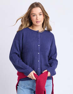 Clearance Clothing: Foxwood Murphy Knit Cardi - Midnight Blue