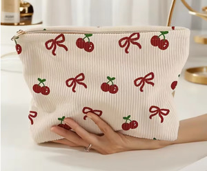 Gifts For Her: FA Make up Bag Cord Cherry Bows
