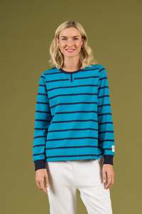 Charlie Jane Endeavour Top - Tranquil Stripe