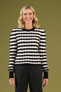 Charlie Jane: Charlie Jane Grassmere Knit - Mono Stripe