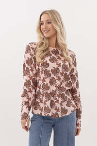 Mi Moso Finley Top - Blush Baroque