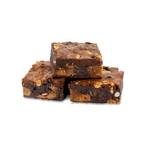 Slice: Peanut Caramel Brownie