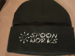 Products: Spoonworks Base Line Logo Beanie (Black/White)