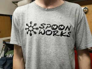 Spoonworks Base Line T-Shirts (Gray – Large Logo)