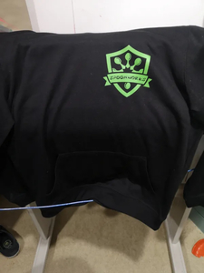 Clothing: Spoonworks Shield Hoodie (Black/Green Logo)