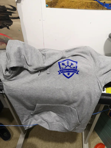 Spoonworks Shield Hoodie (Gray/Blue Logo)