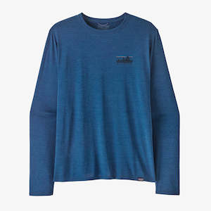 Patagonia: Patagonia Men'sLong Sleeve Capilene Cool Daily Graphic Shirt - Skyline Blue