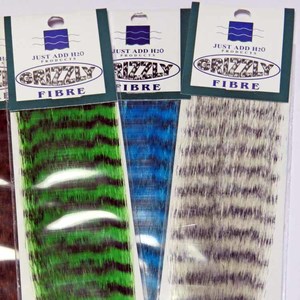 Fly Tying: NEW Just Add H20 Grizzly Fibre (Saltwater Fly Tying)