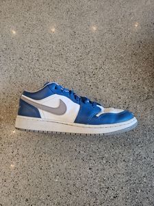 Footwear: Blue Nike Air Jordan 1 Low, EU 38.5