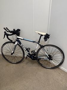 White/Blue Trek Madone 4.5 Women's Road Bike, 52 cm