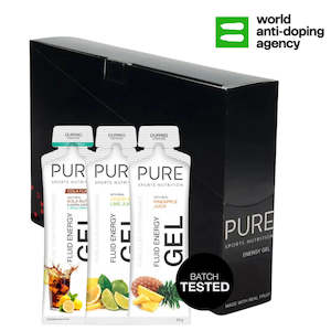 PURE Fluid Energy Gels Box of 18 - WADA Tested